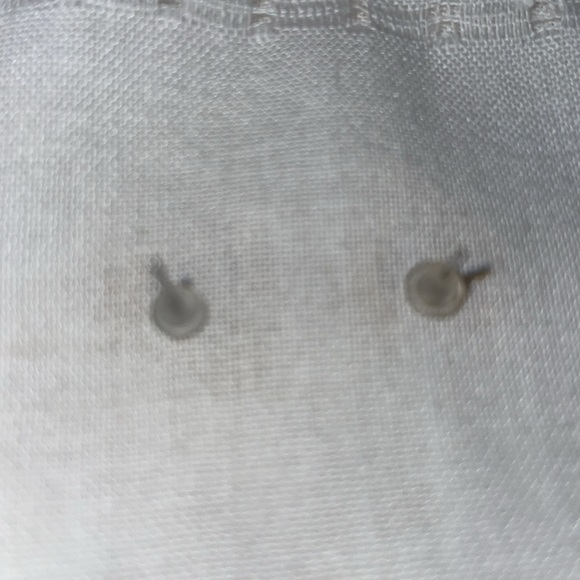 Bright white round double row crystal Heart Rose gold Studs - Picture 3 of 4